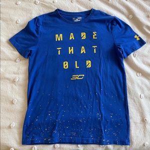 boy’s blue under armour shirt